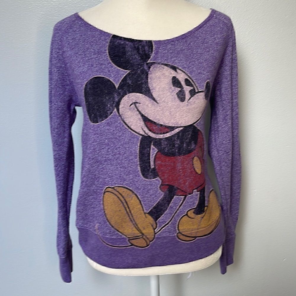 Disney Parks Mickey Mouse sweatshirt.  Size Small.  Purple.